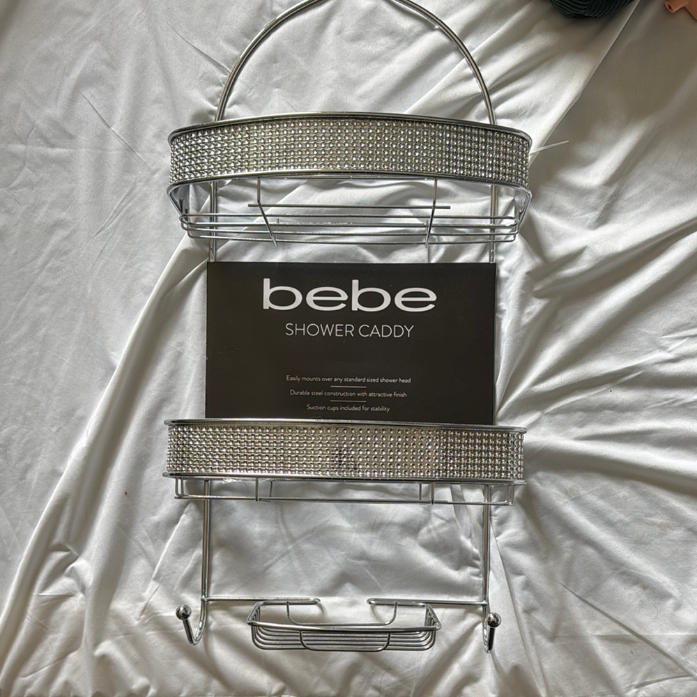 cute aesthetic bebe shower caddy 🩶✨